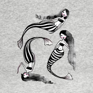 Drifting Along The Currents - Striped Mermaids 2 0f 2 T-Shirt